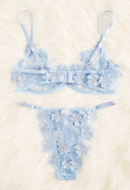 softjoy - applique lace lingerie set // $10.00