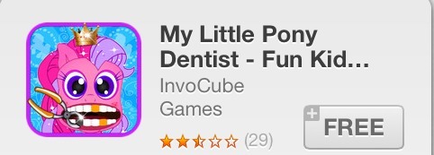 datcatwhatcameback:  phoneus:  APP REVIEW: My Little Pony Dentist This is the most horrifying game I have ever played. Literally everything about this makes me uncomfortable: the graphics, the gameplay, but mostly the fact that someone sat down, created