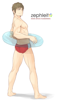 swimmermatsuoka:  Transparent swimmer for your dashboard ^_^ Artwork by *zephleit 