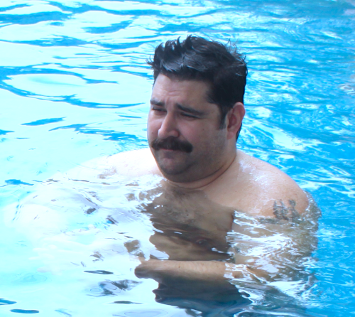 chubbyaddiction:  lssebear:  Misc. pics from my pool party this weekend  Mhmmm, bear soup ready to jump in…