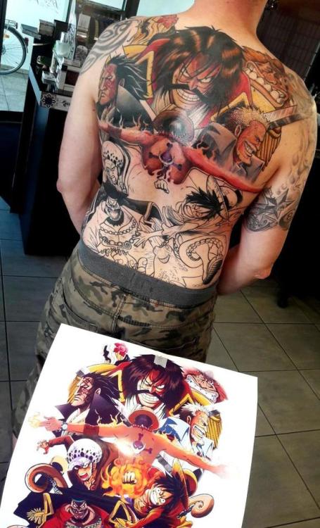 anime-fangirl7:One-Back-Piece Tattoo: Update - finished Garp, started with Ace… @brandinktatt