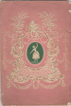 margadirube:  heaveninawildflower:Valentine Card by Royal Pavilion &amp; Brighton Museums on Flickr.Valentine card envelope made of pink paper, and shows a dancing woman. 