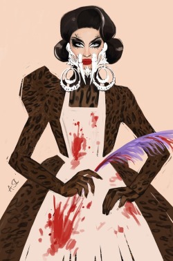 yourartur:  Kill the Bitch!!💋☠️ - This is my first time drawing a drag queen and it’s @ageofaquaria ✨! I still can’t stop think about this epic look so I just had to draw it, hope you like it!