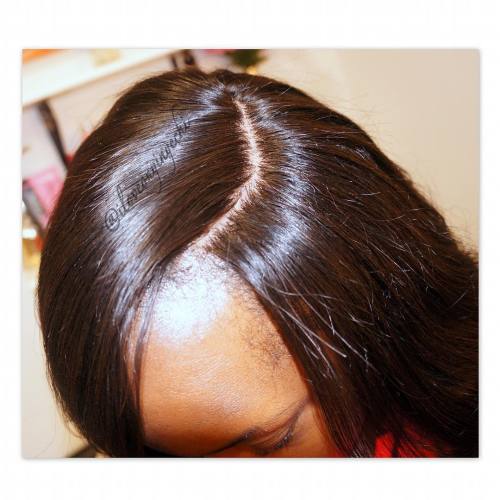 An up close look at my clients #silkbaseclosure from #aliexpress It looks so natural and lays flat. 