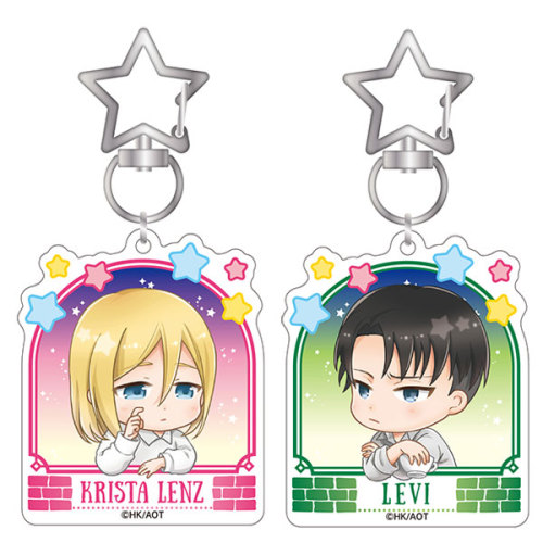 snkmerchandise: News: SnK Union Creative “Hoshi ni Onegai” Acrylic Charms Original Release Date: September 2017Retail Price: 5,616 Yen (Box of eight) Union Creative has previewed the new Hoshi ni Onegai SnK charms, featuring Eren, Mikasa, Armin,