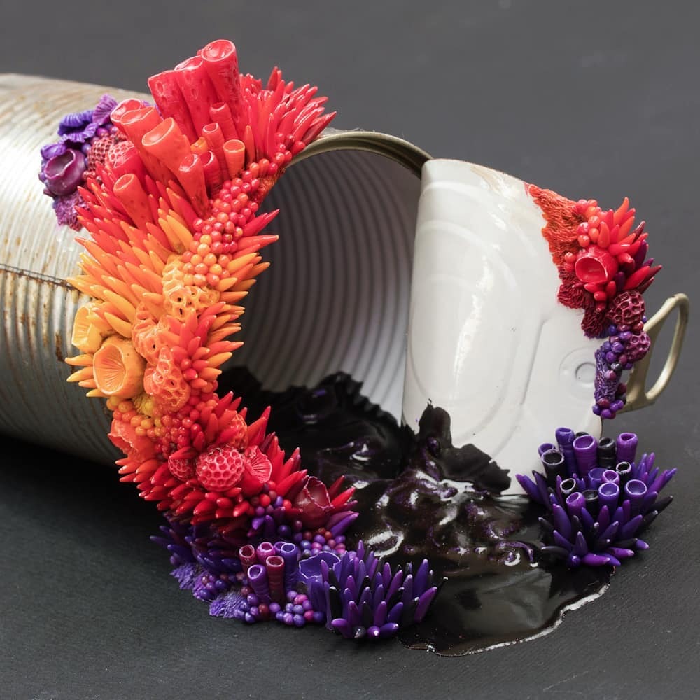 itscolossal:  Discarded Objects are Beautified with Colorful Coral-Like Growths by