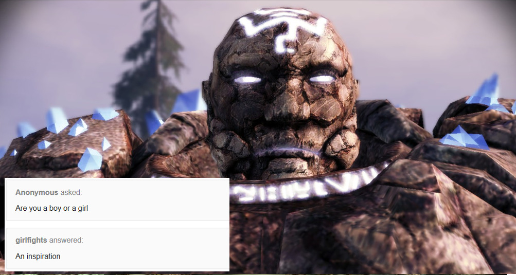 queencolondarkwing:  Mah lil angry golem luv