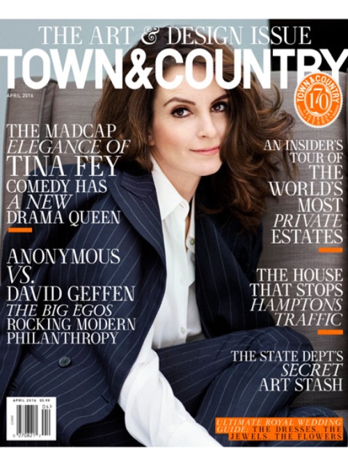 laughterwarmstheheart:Tina Fey in Town & Country Magazine for March 2016 