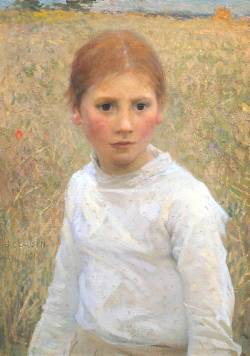 arsvitaest:  &ldquo;Brown Eyes&rdquo; Author: George Clausen (English, 1852-1944)Date: 1891Medium: Oil on canvasLocation: Tate 