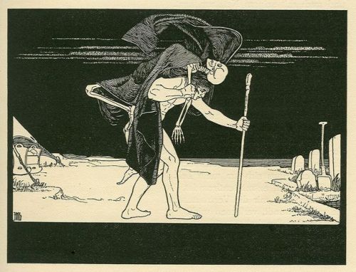 lucysskeleton:Ephraim Moses Lilien, Dybbuk from The book of Job, 1908Source