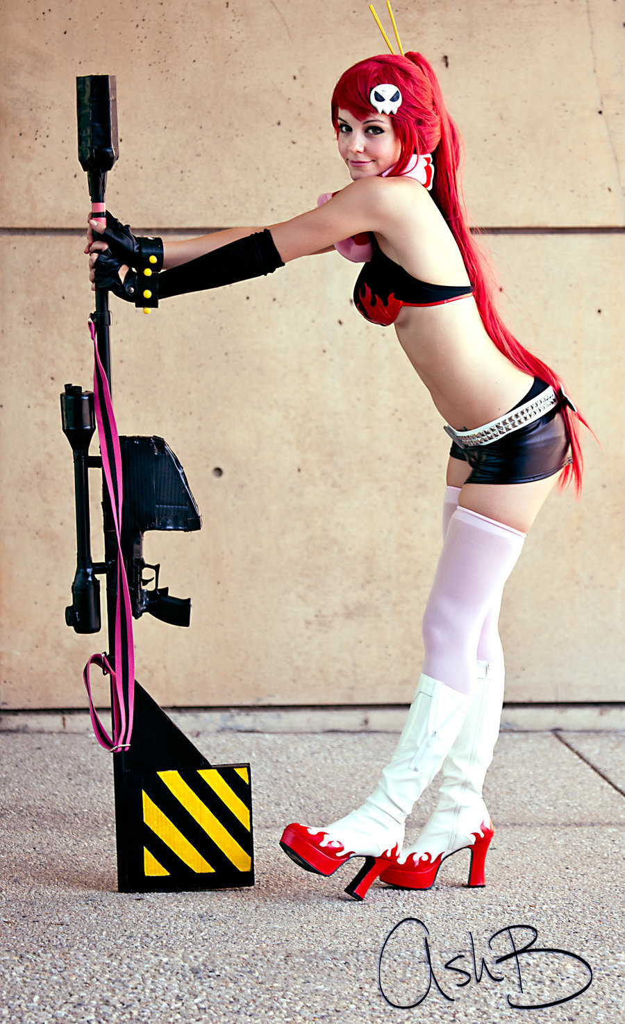 kamikame-cosplay:  Nice, cute and sexy Victoria Vaughn as Yoko Littner from Gurren