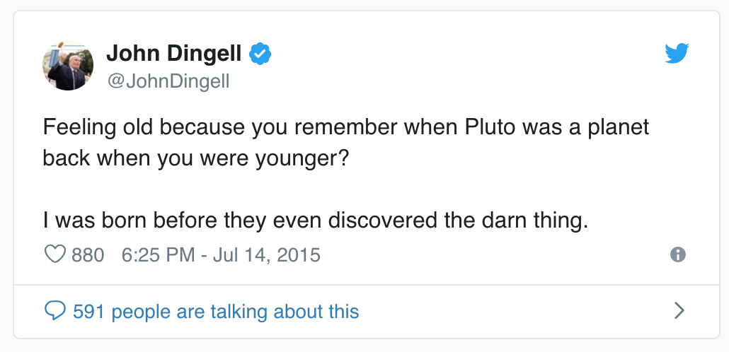 It’s also worth noting that nobody in their 90s will ever master Twitter better than John Dingell