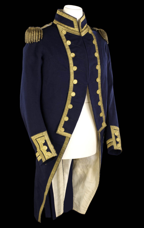gentlemaninkhaki:Royal Navy, Captain’s Full Dress, 1795-1812. As century progressed, the coat lapels