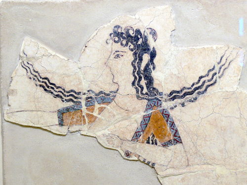 adokal:Fresco fragment of a dancing woman (Knossos, 1600-1450 BCE). Heraklion Archeological Museum, 