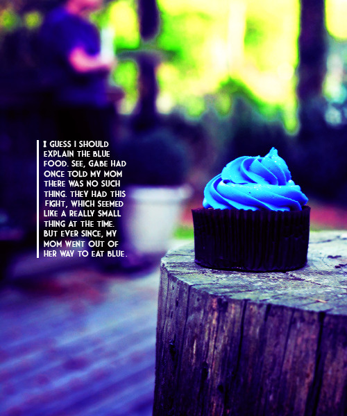 percynet:  PJO things; Blue food - “She baked blue birthday cakes. She mixed blueberry smoothies. Sh