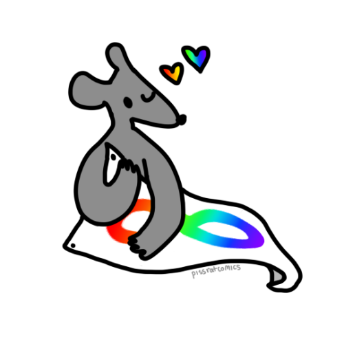 pissratcomics:hey! i hope y’all are having a good week :-) here’s a lad with a neurodiversity flag f