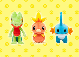 silverlugia860:New Hoenn plushies! I’ve always wanted a life size Mudkip in my life :’)