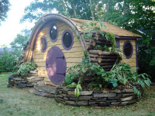 chazzam:  omg this company makes fucking Hobbit Holes in various sizes that can be chicken coops, playhouses, sheds, and even actual, functioning tiny houses! The fucking company is IN MAINE where I LIVE RIGHT NOW and I can go there and see them and I