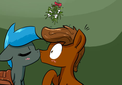 ask-jade-shine:  I don’t know why anypony would want to kiss me, but tradition is tradition I guess! Stay safe and have a happy new year!  Aww <3