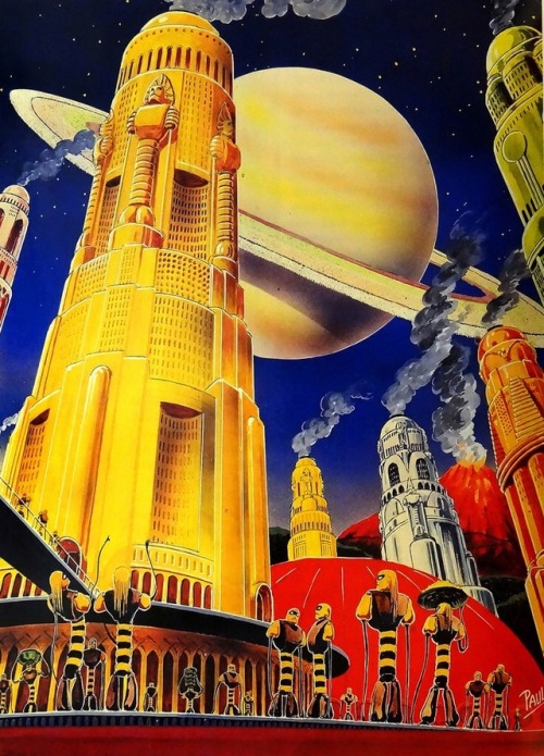 The vibrant alien cityscapes of Frank R. Paul (1884-1963).