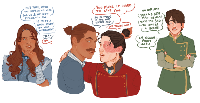 started thinking about how truly chaotic the lead up to the zukka wedding would be and had to get some of my thoughts out