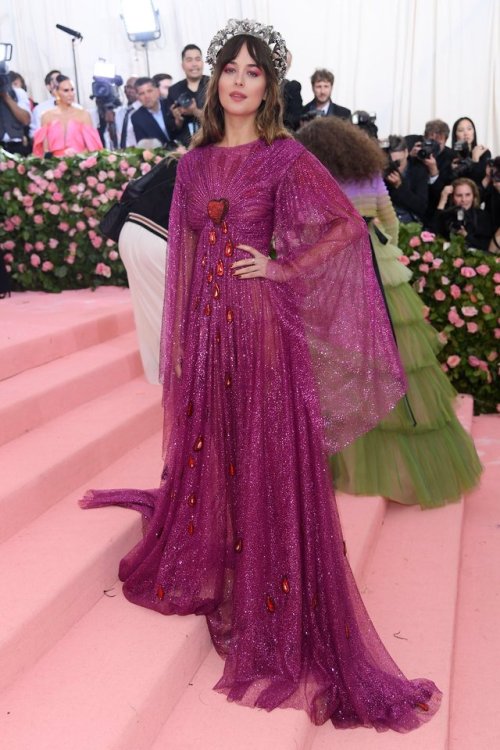 Dakota Johnson wearing Gucci at the 2019 Met Gala