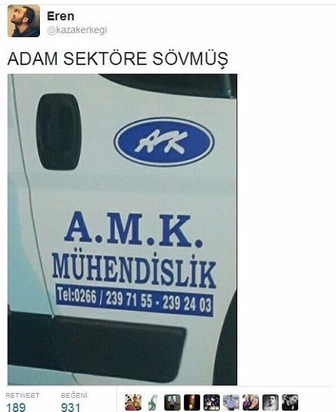 Adam sektöre sövmüş

...