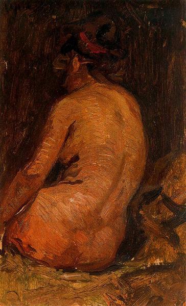 pablopicasso-art:  Female nude from back 1895 Pablo Picasso