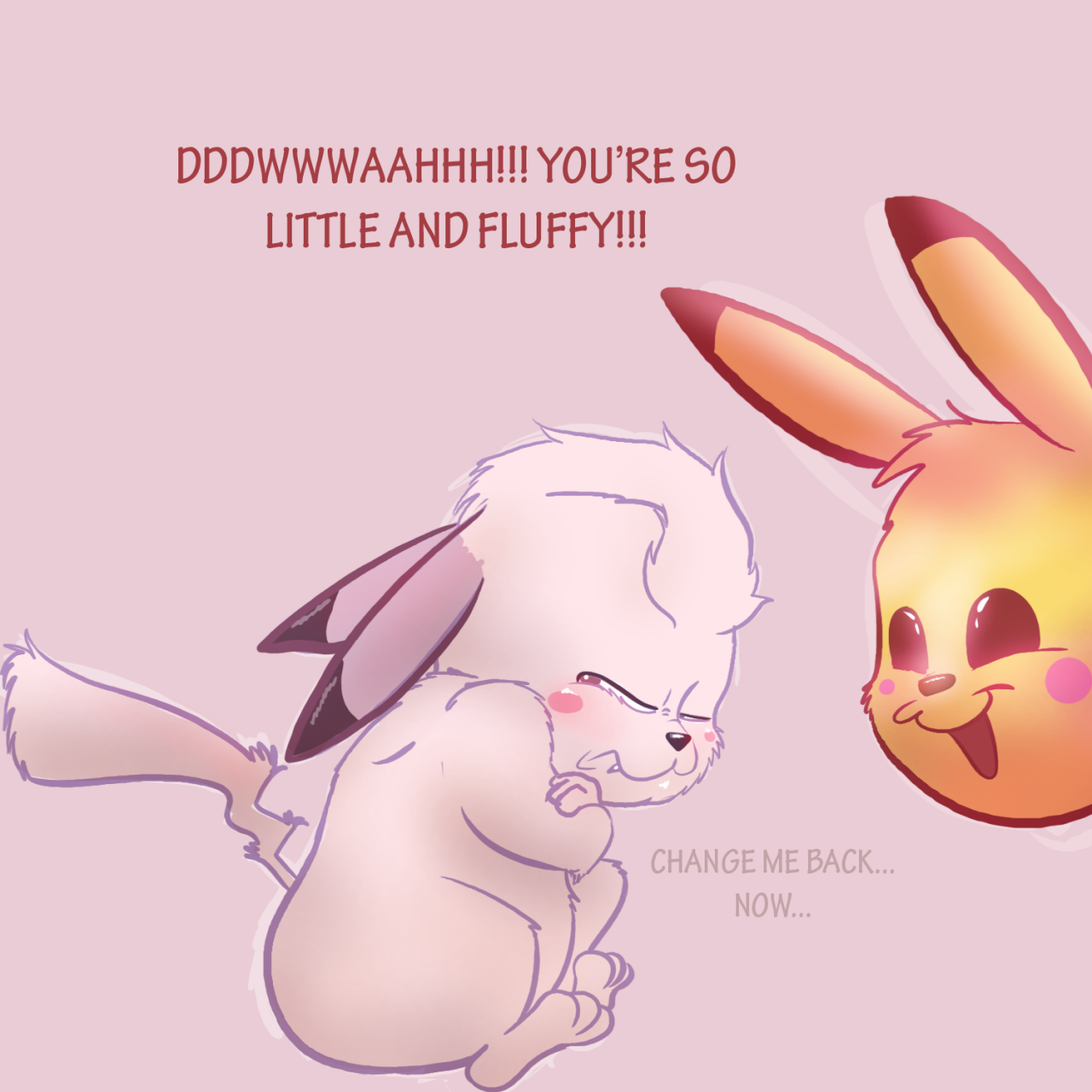 pikapetey:  &ldquo;Only if you make me a dragon too fluffly butt!&rdquo;I