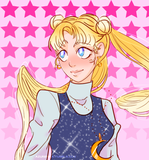 azurenikadoodles:A quick Usagi to warm up my old lady wrist &lt;3