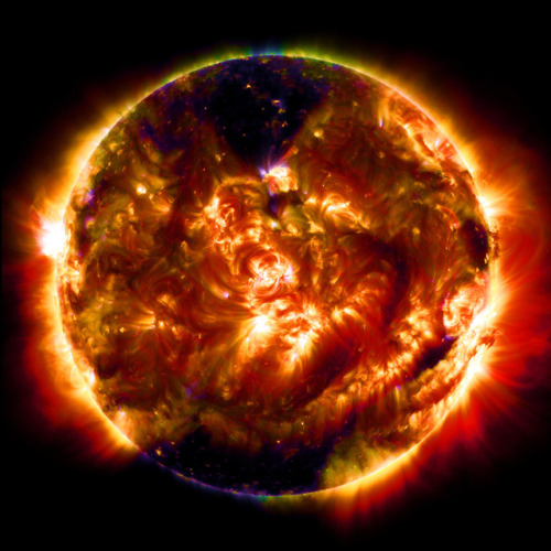 astronomyblog:  Solar Dynamics Observatory   The Solar Dynamics Observatory (SDO) is a NASA mission which has been observing the Sun since 2010. Launched on February 11, 2010, the observatory is part of the Living With a Star (LWS) program. The goal of