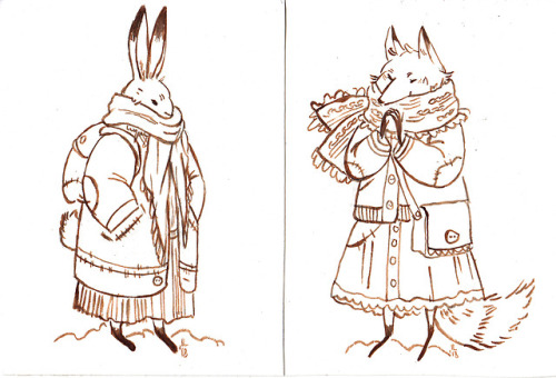 cornflakesdoesart:lines for 20 friendly and warmly dressed forest dwellersI’m putting off colo