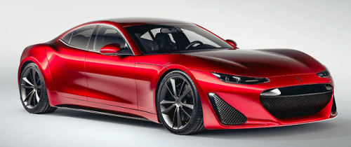 carsthatnevermadeitetc:Drako Quail GTE, 2020. A new electric hypercar saloon based on a Fisker Karma