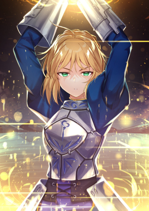 animepopheart:★ 【たぴおか】 「───束ねるは星の息吹」 ☆⊳ arturia (fate/grand order)✔ republished w/permission⊳ ⊳ foll