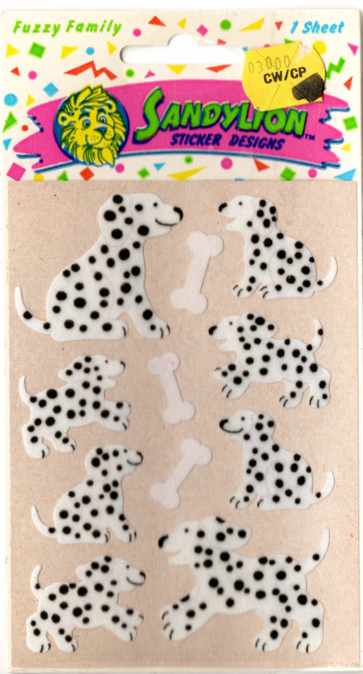 1990 Fuzzy Dalmatian Stickers by Sandylionfrom my personal collection
