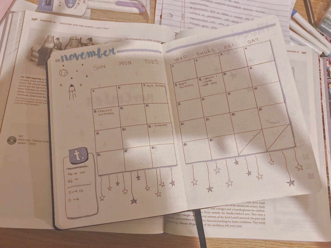 moshistudiess:  Nov. 12 || my calendars usually turn out ugly so I’m pretty proud