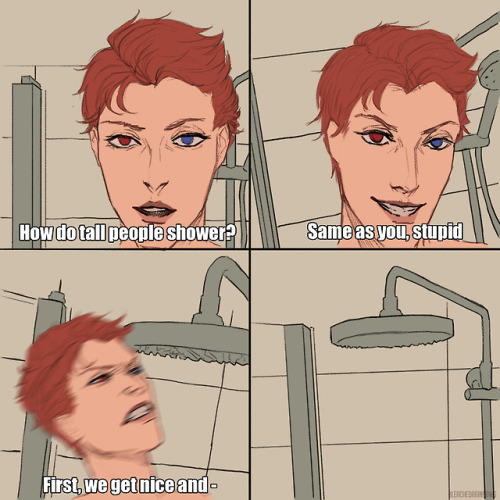 about92bleachedrainbows:Angela later finds Moira passed out in the bathroom 