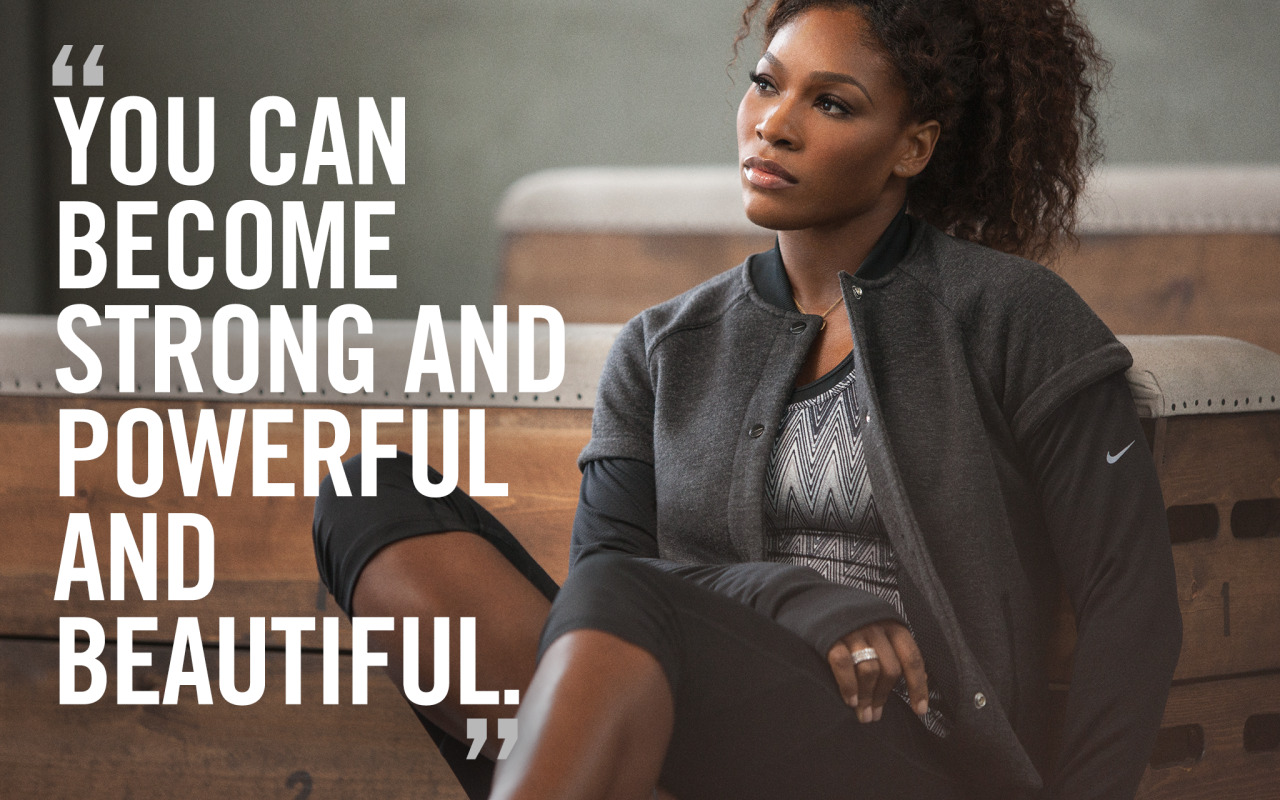 loveyourbodyandlife:  thetennisslice:  Serena Williams for Nike Women and the Nike