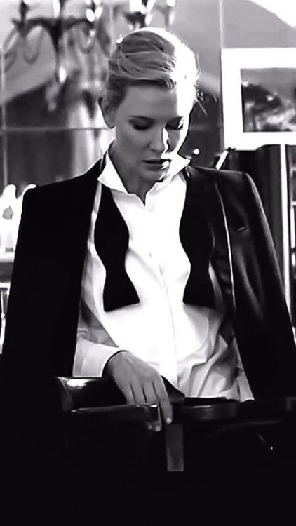 blanchctt:#miss cate blanchett looking sexier in a suit than any man ever could