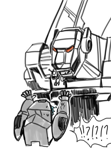 kazenoru:  the first picture with sixshot and whirl and tailgate was drawn by cutter. 