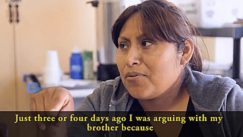 Native Mixtec woman on speaking an indigenous language.