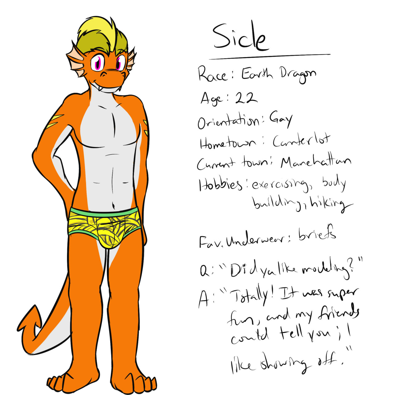 Meet Sicle, a rather muscular dragon, who isn&rsquo;t afraid to show off.