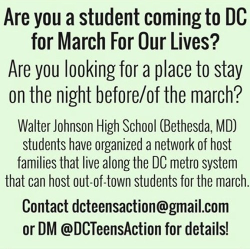 terriblelizbians:if any of you are students who want to attend the 3/24 March for Our Lives but need