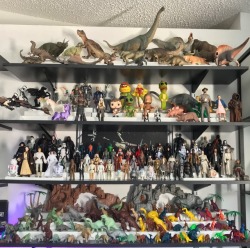 remixcub:  Updated geeky shelves over my desk 😛