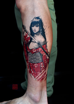 tattootemple:  Ghost Warrior - artwork and tattoo by Wang - www.tattootemple.hk