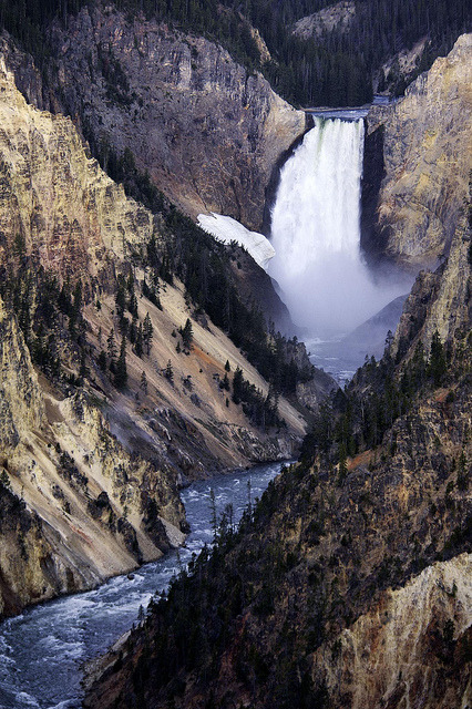 brutalgeneration:  Sneaking Up on the Lower Falls by eScapes Photo on Flickr.