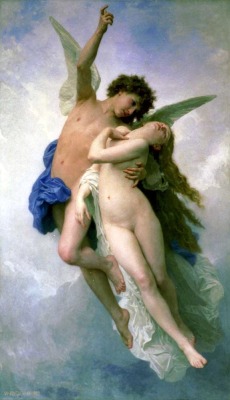 didoofcarthage:  Psyche and Amor, The Abduction of Psyche, and Love and Psyche by William-Adolphe Bourguereau  1889, c. 1895, and 1899 oil on canvas