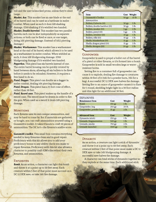 mecha-nations:A homebrew Gunslinger class for Dungeons&amp;Dragons 5E.