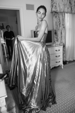 vogue-at-heart:  Lily Aldridge getting ready for Met Gala 2014 Photographed by Angela Pham