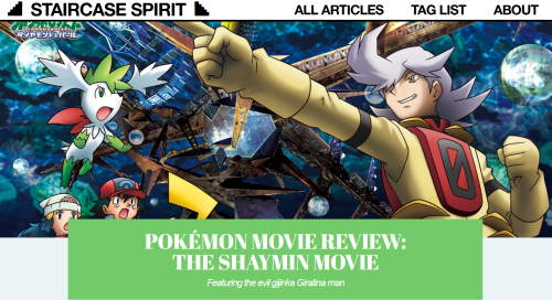 noegrets:The eleventh movie in our review series on the Pokemon movies is the one with Giratina, Sha